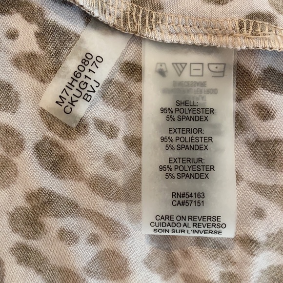 Calvin Klein Leopard Print Wrap Top - Picture 6 of 8